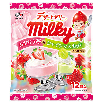 不二家 MILKY 果凍 麝香葡萄 草莓風味 12個入