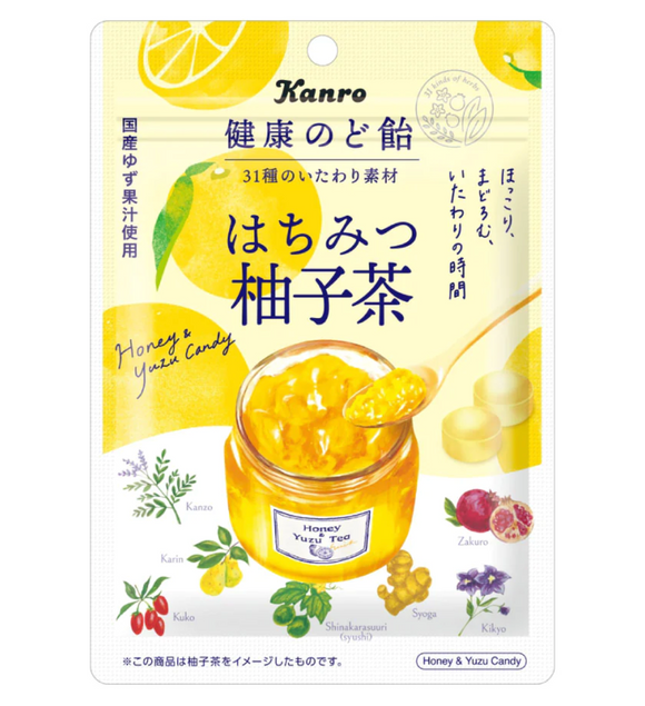 Kanro 健康喉糖 柚子茶 6包入
