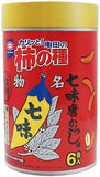 亀田製菓  柿の種花生米果 信州限定 八幡屋礒五郎七味辣椒口味 132g（6袋入）