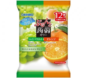 ORIHIRO Konjac Jelly Orange, Muscat Flavor 12pcs