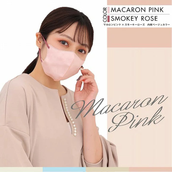 MASMiX 雙色口罩 馬卡龍粉紅 × 煙熏褐色 7枚入