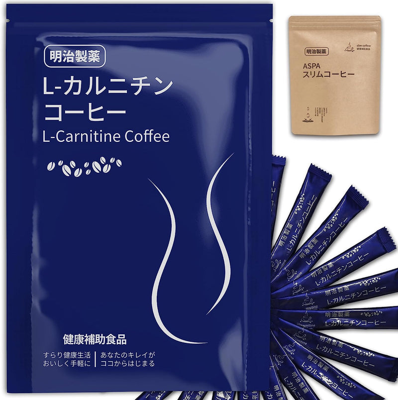 明治製薬 L-Carnitine slim coffee ASPA 塑身咖啡 20包入 6袋 共120包