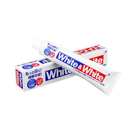 LION獅王 White & White 超效美白牙膏150g 去除色素沉澱，打造自然亮白笑容！
