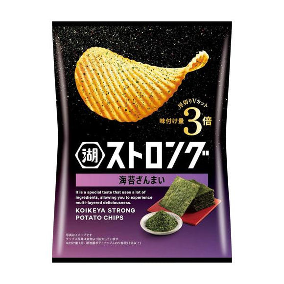 湖池屋 STRONG海苔洋芋片 53g｜日系厚切片・海苔風味No.1・芝麻油辣椒提香