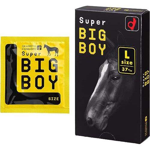 岡本 OKAMOTO 超大尺碼保險套 Super Big Boy 12入｜直徑37mm・寬鬆舒適・無橡膠異味設計