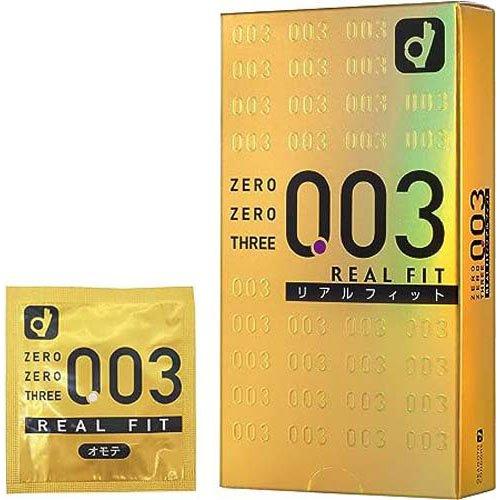 岡本 003 極薄密貼型保險套 10入｜0.03mm裸感觸感・真實貼合・日本熱銷款