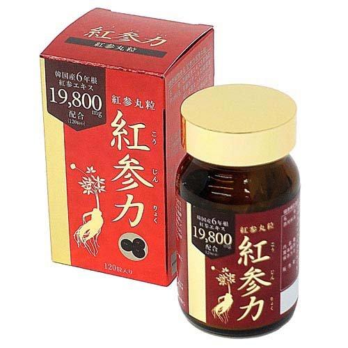 高麗貿易Japan 紅蔘力丸粒 120粒 高濃縮六年根紅蔘精華，元氣滿滿一整天【健康食品】