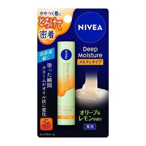 Nivea 妮維雅 Deep moisture 高保濕護唇膏 融化型 橄欖檸檬香味