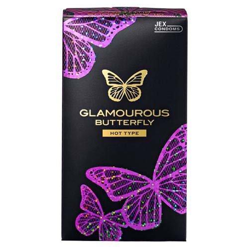 Glamourous Butterfly HOT 1000 保險套 12入｜溫感潤滑・粉紅色設計・柔軟貼合