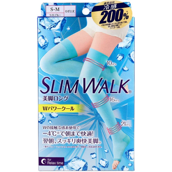 SLIMWALK 200%冷感 輕量涼感美腿襪 S～M