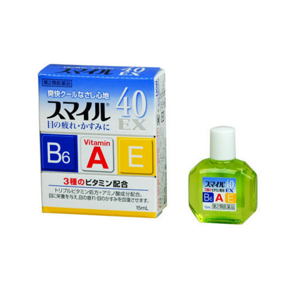 【第２類醫藥品】LION獅王 Smile40 EX a 眼藥水 清涼型 15ml/瓶 清涼感5