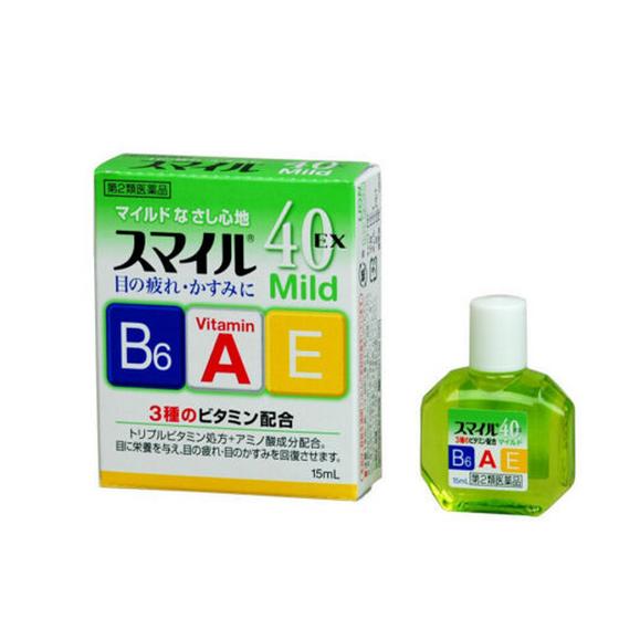 【第２類醫藥品】LION獅王 Smile40 EX mild 眼藥水 溫和型眼藥水 15ml/瓶 清涼感2