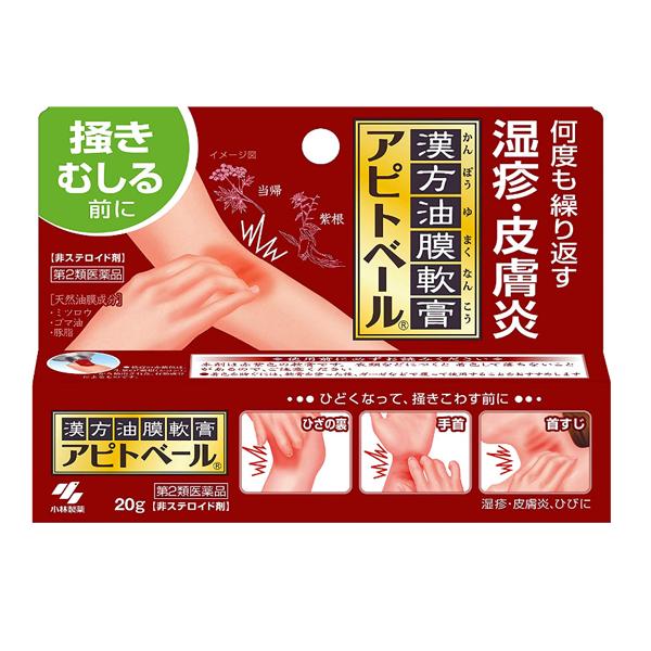 [Second-class pharmaceuticals] アピトベール Kobayashi Pharmaceutical Apitoveil Eczema Skin Inflammation Ointment 20g/bottle