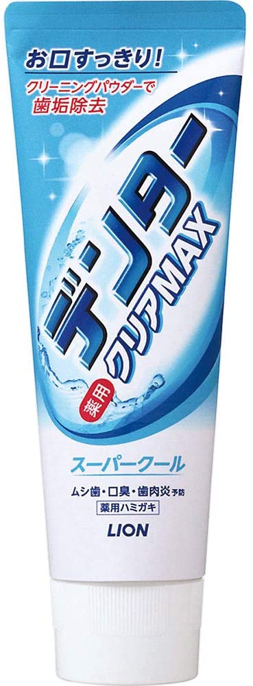 日本 LION 獅王 DENTOR CLEAR MAX 超細微粒牙膏 超級清涼 140g