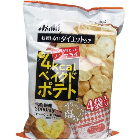 ASAHI Reduced Oil Potato Chips Thin Salt Flavor 16.5gx 4 bags