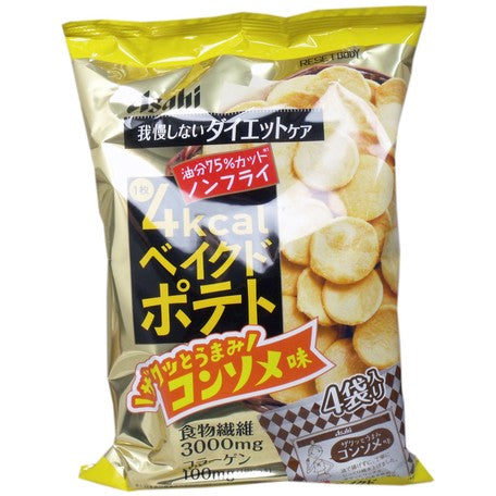 ASAHI Reduced Oil Potato Chips Chicken Sauce Flavor 16.5gx 4 bags