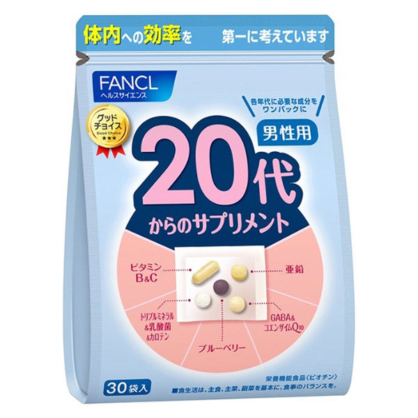 FANCL芳珂 綜合維生素30日量 20歲男性用 30袋/包.