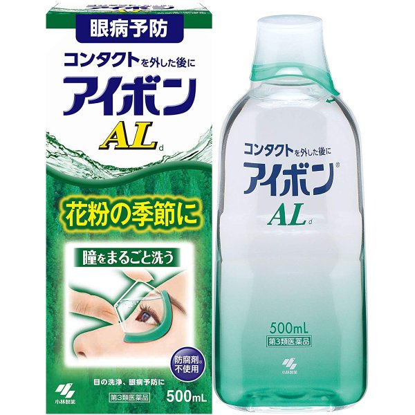 【Third Class Drugs】Kobayashi Pharmaceuticals アイボン AL Eye Care Eye Wash (for problems caused by pollen) 500ml