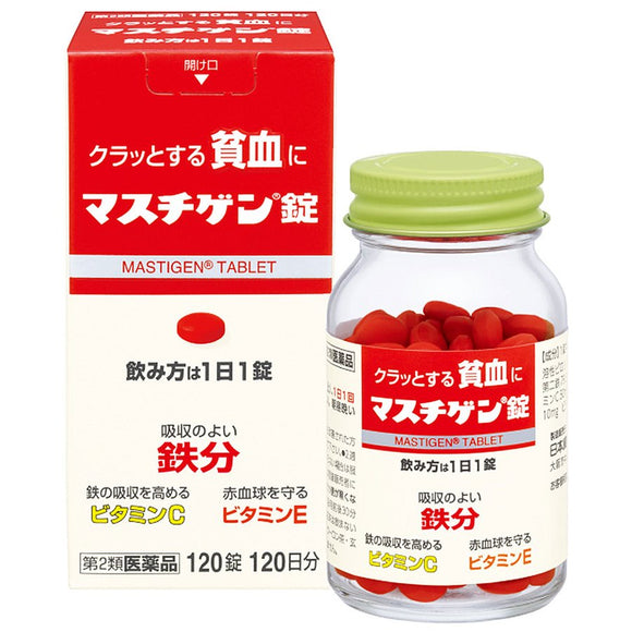 日本臓器製薬 MASTIGEN 補鐵補血錠 120錠