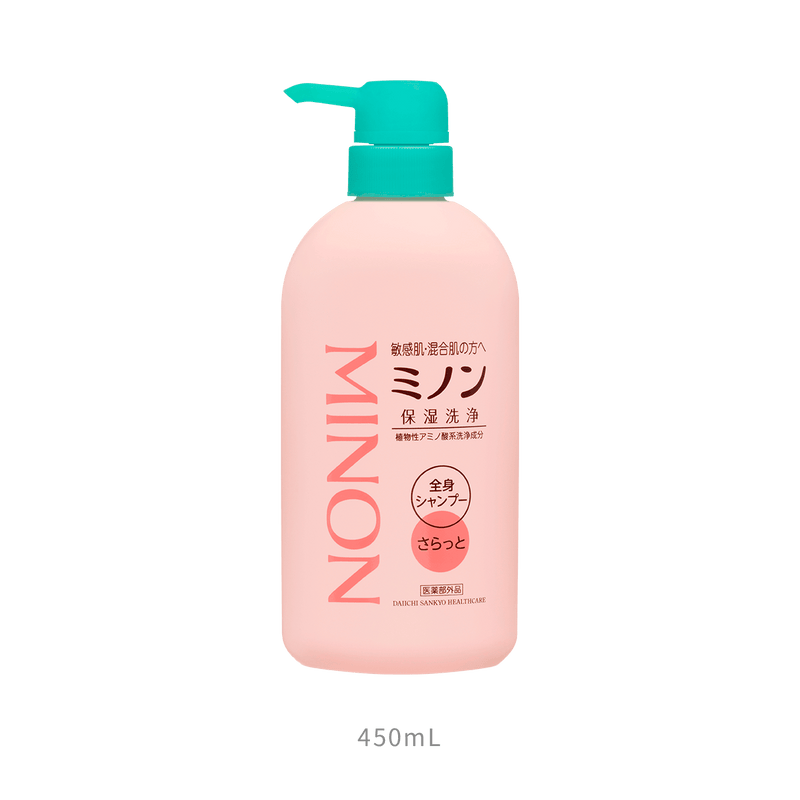【醫藥部外品】MINON藥用二合一洗髮沐浴乳（敏感肌混合肌用）