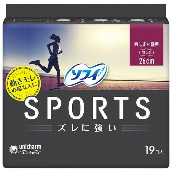 Sophie SPORTS Sports Type Daytime Massive Winged Sanitary Pads 26cm 19pcs