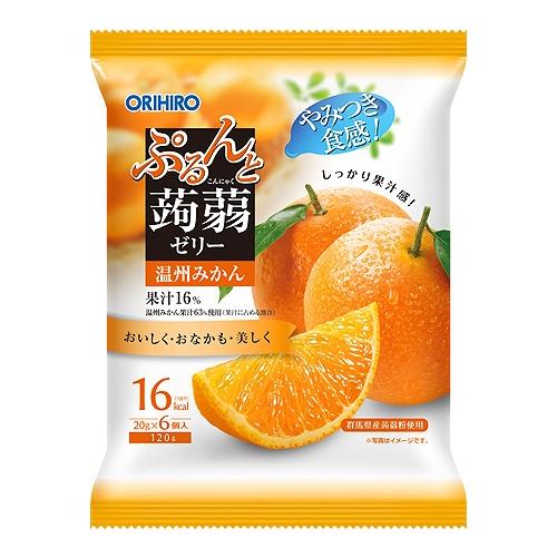 ORIHIRO蒟蒻果凍粒 橘子口味 6入