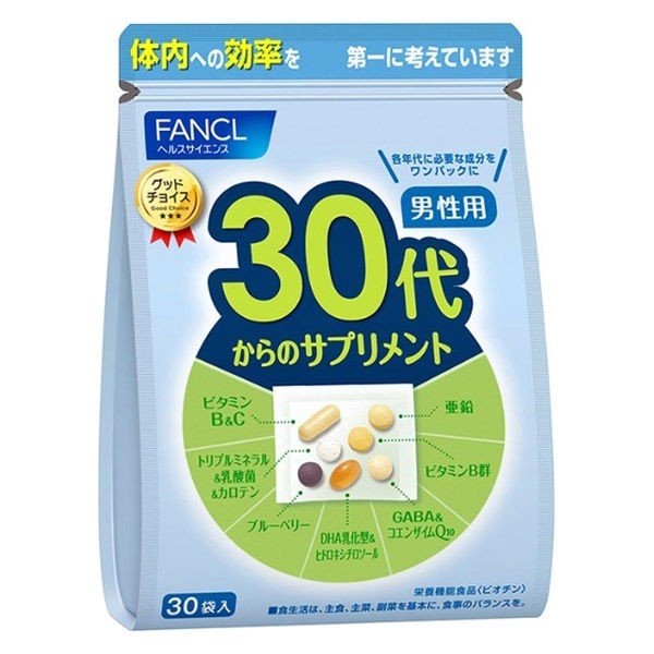 FANCL芳珂 綜合維生素30日量  30歲男性用 30袋/包