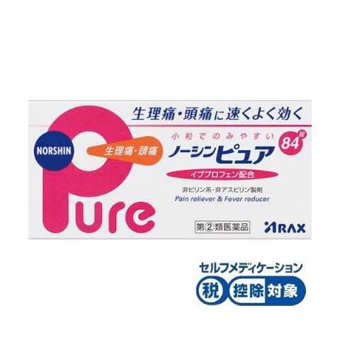 【Class 2 medicines】ノーシンピュア Pure Pain Reliever 84 Tablets
