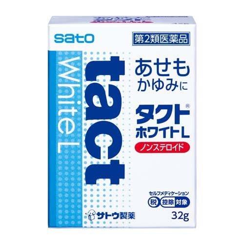 [Second-class pharmaceutical products] Sato Pharmaceutical Co., Ltd. tact white L Antipruritic ointment for prickly heat and dermatitis 32g